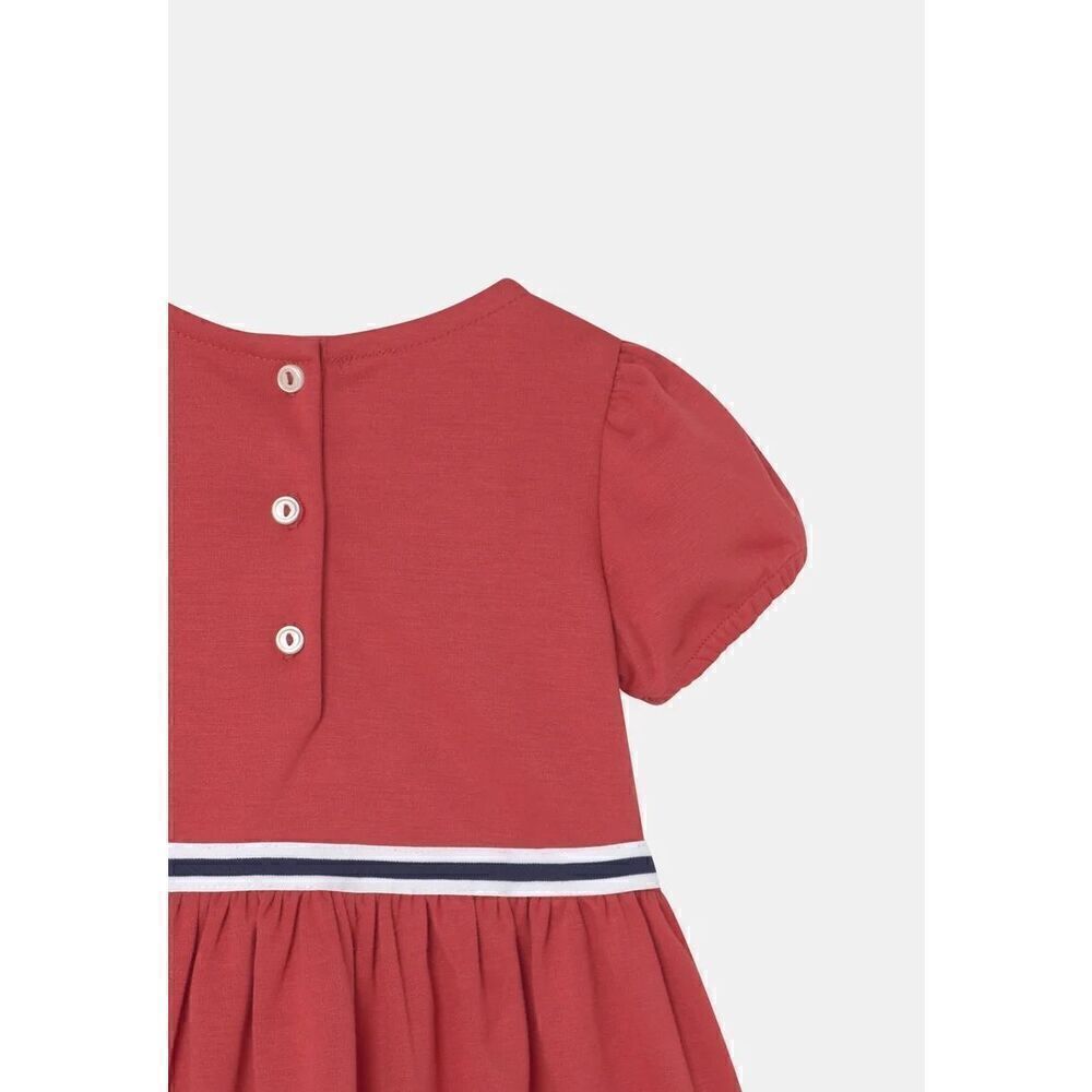 Ralph Lauren Baby Girl Red Cotton Jersey Dress Size 12M - Picture 4 of 10
